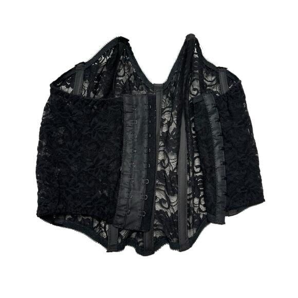 Vintage Lily of France Black lace Corset Top 34 - Picture 6 of 6